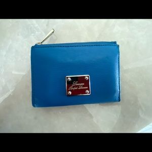 LAUREN RALPH LAUREN blue wallet with key ring NEW but NO TAGS